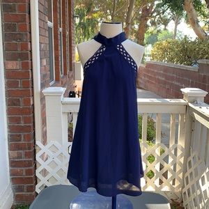 Lulus Navy Open back dress